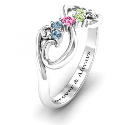 Flourish Infinity Ring with Gemstones  - Name My Jewelry ™