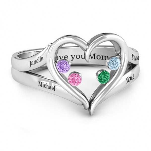 Forever In My Heart Birthstone Ring  - Name My Jewelry ™