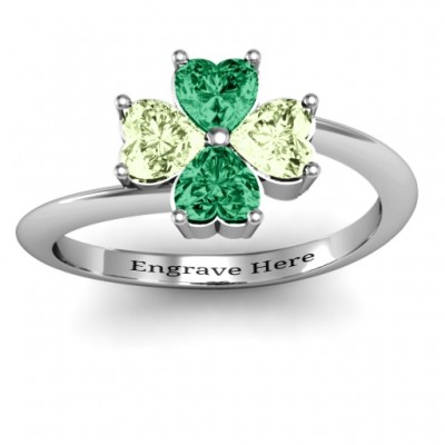 Four Heart Clover Ring - Name My Jewelry ™
