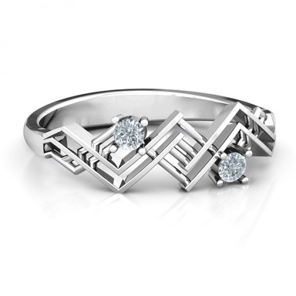 Geometric Glamor Ring - Name My Jewelry ™