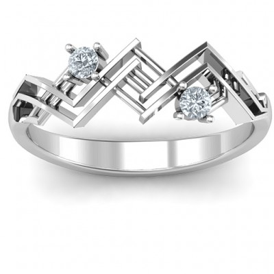 Geometric Glamor Ring - Name My Jewelry ™