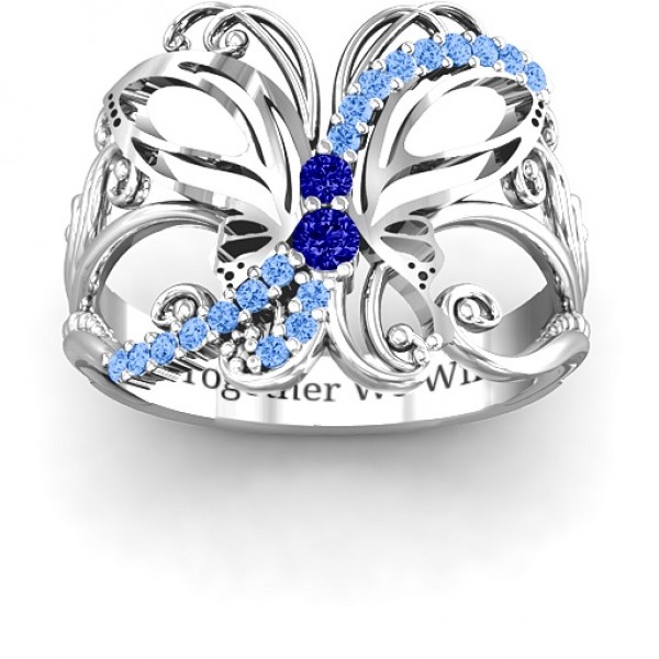 Glimmering Butterfly Ring - Name My Jewelry ™