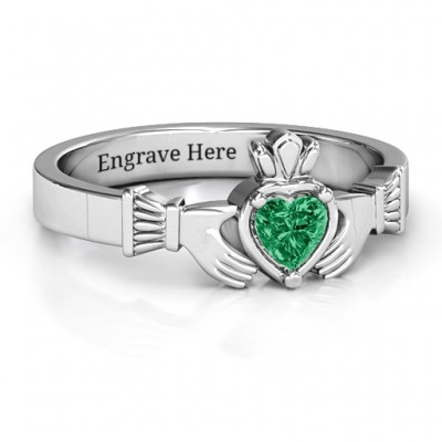 Heart Stone Claddagh Ring  - Name My Jewelry ™