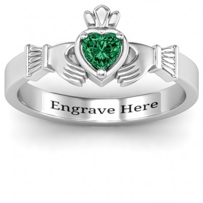 Heart Stone Claddagh Ring  - Name My Jewelry ™