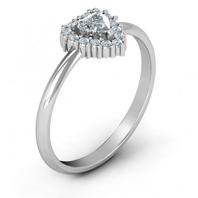 Heart with Halo Promise Ring - Name My Jewelry ™