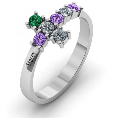 I Believe' Side Cross Ring - Name My Jewelry ™