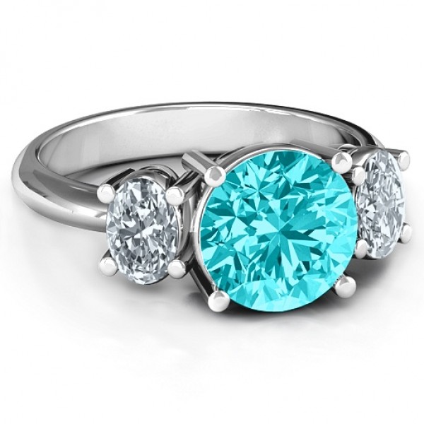 Impressive Three Stone Eternity Ring  - Name My Jewelry ™