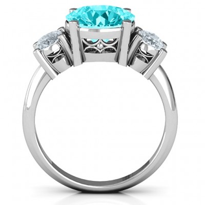 Impressive Three Stone Eternity Ring  - Name My Jewelry ™