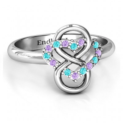 Infinite Love with Stones Rings  - Name My Jewelry ™