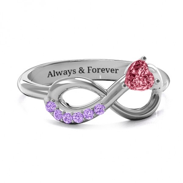 Infinity In Love Ring with Accents - Name My Jewelry ™