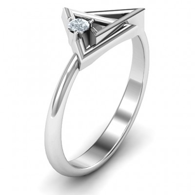 Interlocked Triangle Geometric Ring - Name My Jewelry ™