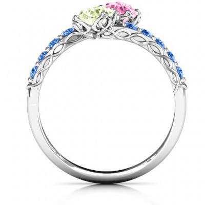 Intricate Infinity Two Stone Ring  - Name My Jewelry ™