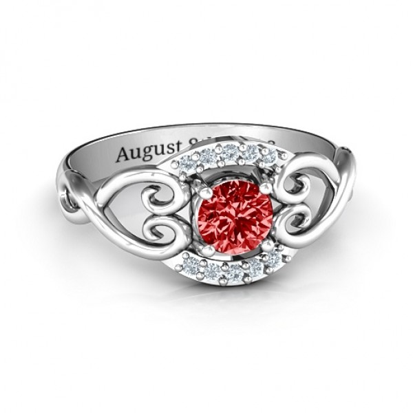 Lasting Love Promise Ring with Accents - Name My Jewelry ™