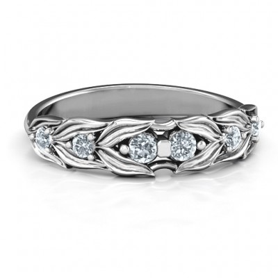 Leaves of Love 6 Stone Ring  - Name My Jewelry ™