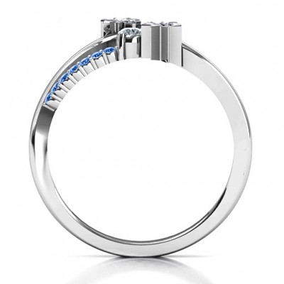 Light Up My Life Infinity Ring with Accent Stones  - Name My Jewelry ™