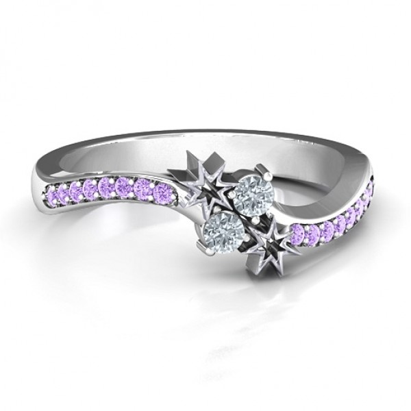 Light Up My Life Ring with Accent Stones  - Name My Jewelry ™