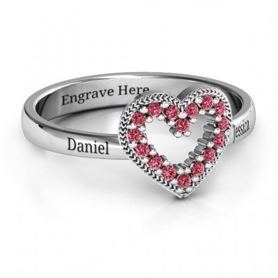 Love Story Heart Accent Ring - Name My Jewelry ™