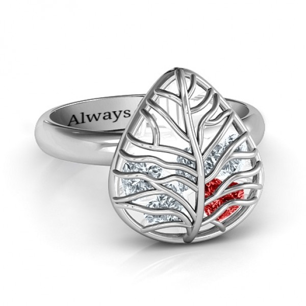 Lovely Lilac Cage Leaf Ring - Name My Jewelry ™