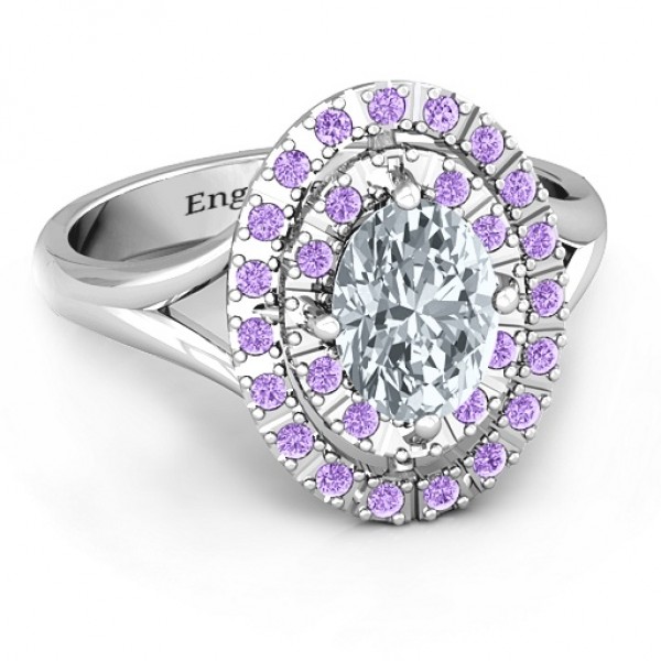 Margaret Double Halo Ring - Name My Jewelry ™