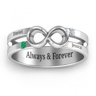 Men's Accented Infinity Ring - Name My Jewelry ™