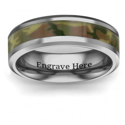 Men's Camouflage Tungsten Ring - Name My Jewelry ™