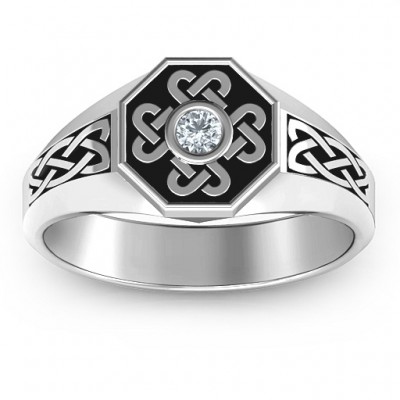 Men's Celtic Knot Signet Ring - Name My Jewelry ™