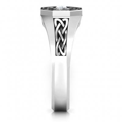 Men's Celtic Knot Signet Ring - Name My Jewelry ™