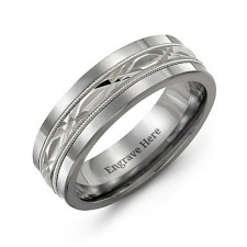 Tungsten XO Ring: Hugs & Kisses, Crafted to Last Forever