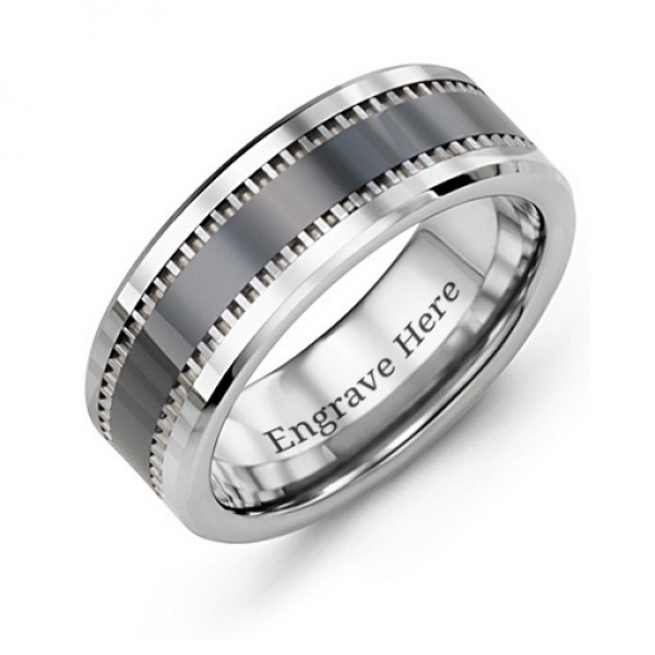 Men's Trail Tungsten Ring - Name My Jewelry ™