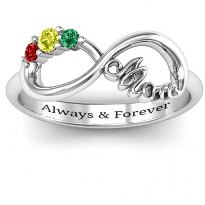 Mom's Infinite Love Ring with 2-10 Stones  - Name My Jewelry ™