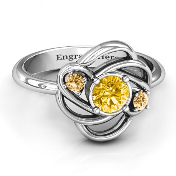 Multi Stone Love Knot Ring  - Name My Jewelry ™