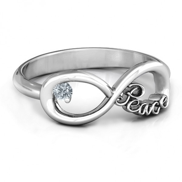 Peace Infinity Ring - Name My Jewelry ™