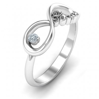 Peace Infinity Ring - Name My Jewelry ™
