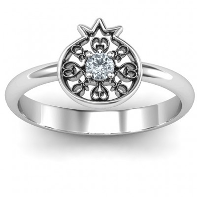 Pomegranate with Filigree Ring - Name My Jewelry ™
