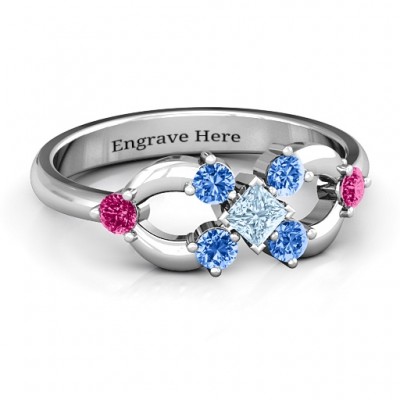 Princess Centre Infinity Ring - Name My Jewelry ™