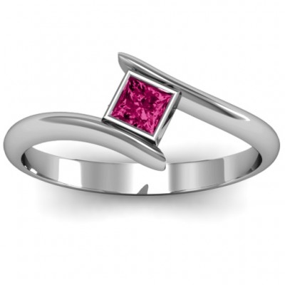 Princess Cut Bypass Ring - Name My Jewelry ™