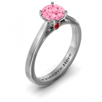 Royal Tulip Ring with Bezel Collar Stone  - Name My Jewelry ™