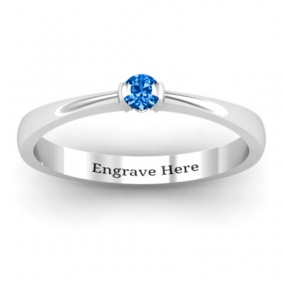 Semi Bezel Set Solitaire Ring - Name My Jewelry ™
