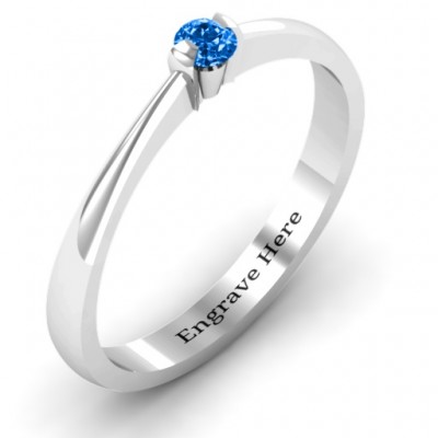 Semi Bezel Set Solitaire Ring - Name My Jewelry ™