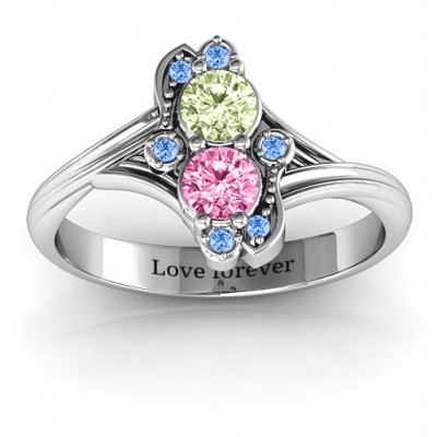 Sense of Style Two Stone Ring  - Name My Jewelry ™
