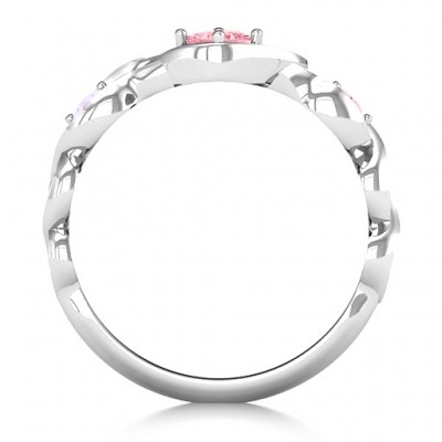Shimmering Infinity Princess Stone Heart Ring  - Name My Jewelry ™