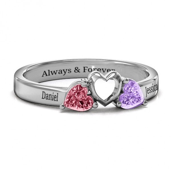 Sparkling Sweethearts Two-Stone Ring  - Name My Jewelry ™
