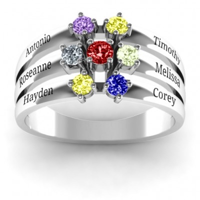 Spidra' Round Centre Ring - Name My Jewelry ™
