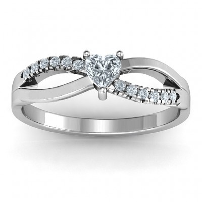 Split Shank Heart Promise Ring - Name My Jewelry ™