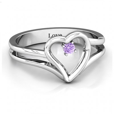 Split Shank Heart Ring - Name My Jewelry ™