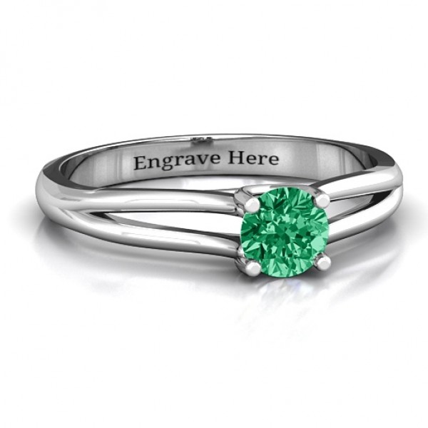 Split Shank Solitaire Ring - Name My Jewelry ™
