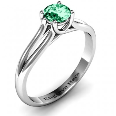 Split Shank Solitaire Ring - Name My Jewelry ™