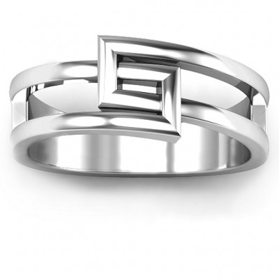 Square on Square Geometric Ring - Name My Jewelry ™