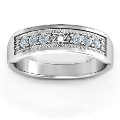 Star of David Band Ring - Name My Jewelry ™