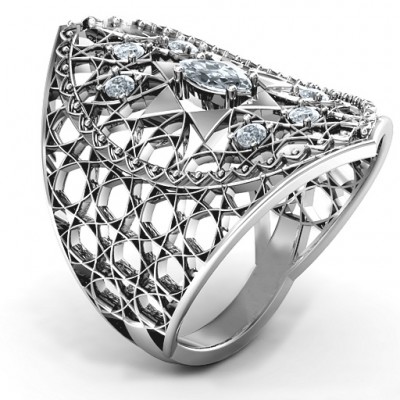 Star of David Lattice Ring - Name My Jewelry ™
